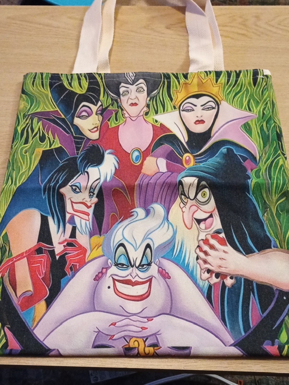 NWOT Disney Villains Canvas Tote Bag – Maleficent Ursula Cruella - Picture 3 of 3